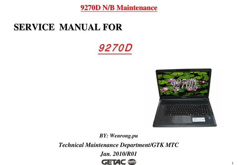 Getac 9270D User manual