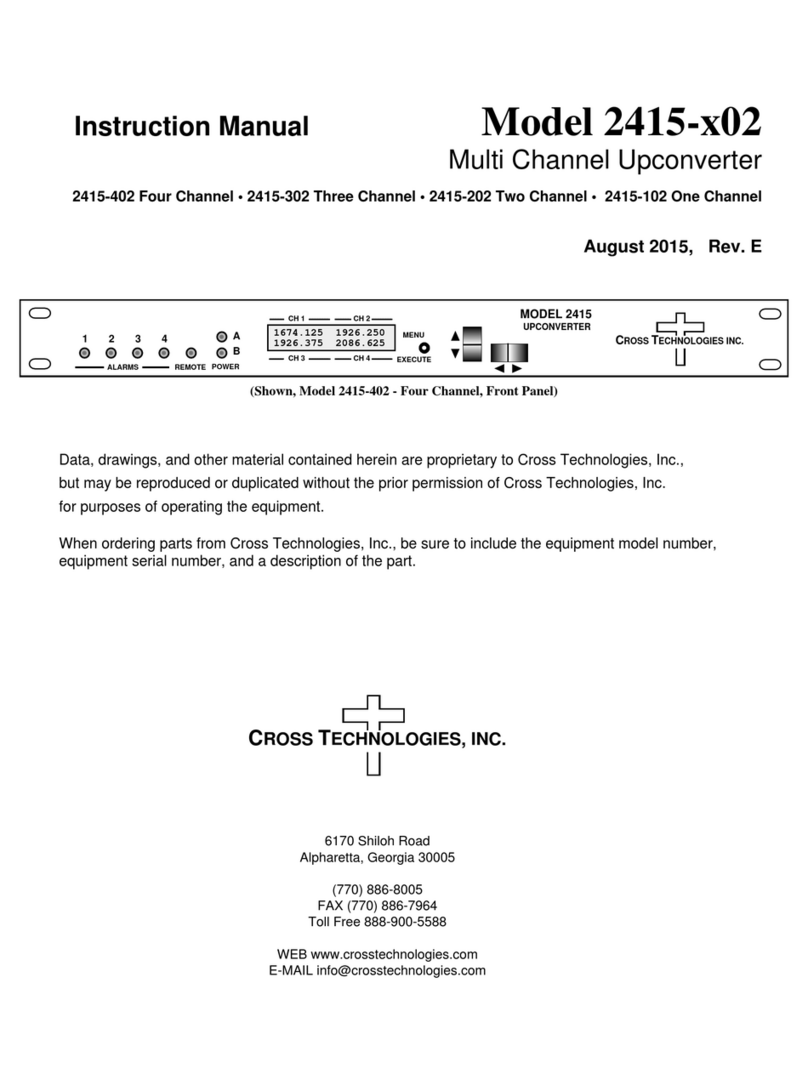 Cross Technologies 2415-02 Series User manual Cross Technologies 2415-02 Series User manual