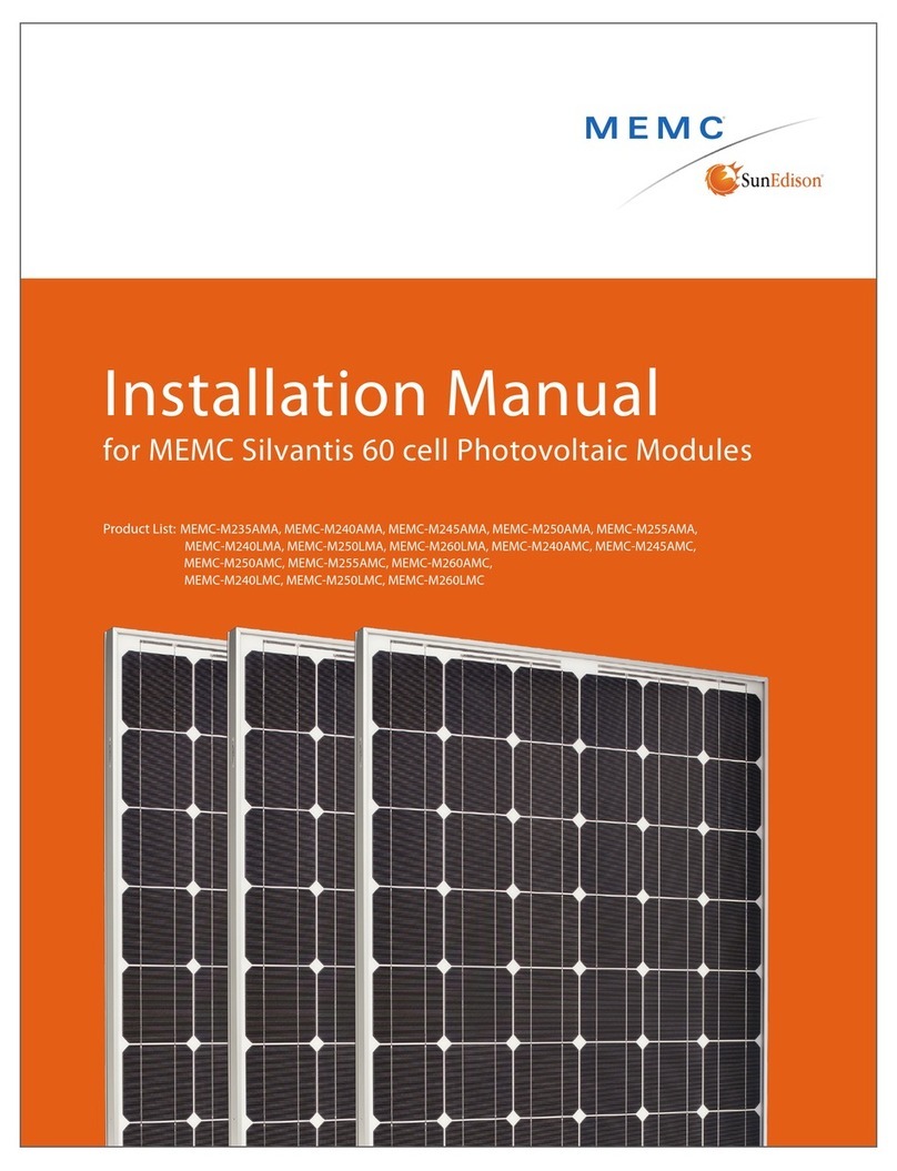 MEMC SunEdison MEMC-M235AMA installation manual
