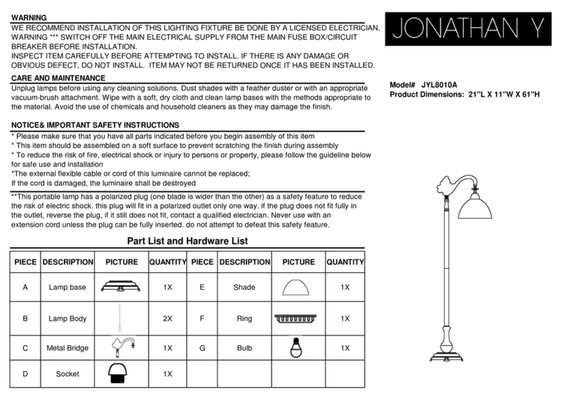 JONATHAN Y JYL8010A manual