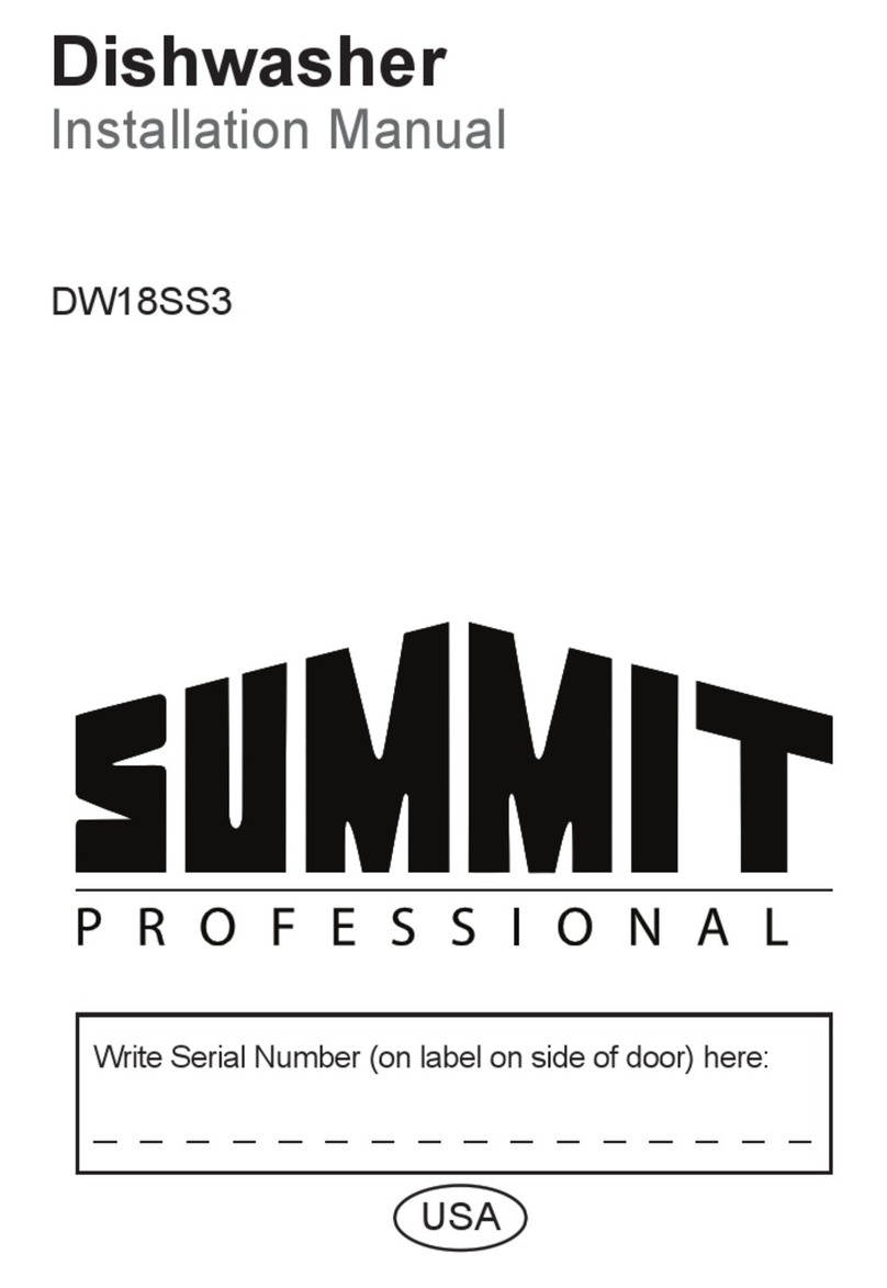 Summit Professional DW18SS3 installation manual
