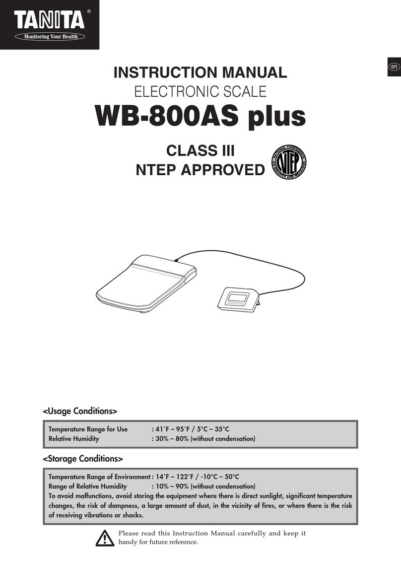 Tanita WB-800AS plus User manual