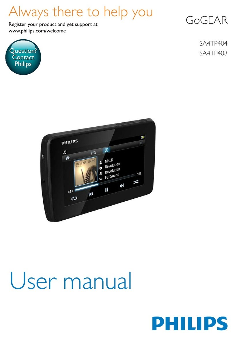 Philips GoGEAR SA4TP408 user manual