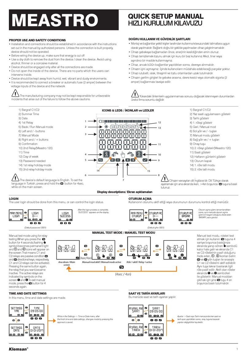 Klemsan MEASTRO Quick setup manual