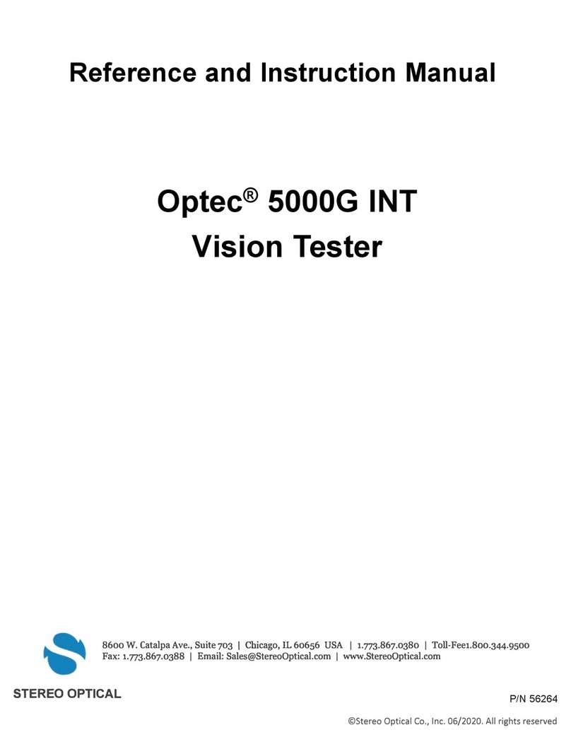 Stereo Optical Optec 5000G INT Reference and instruction manual