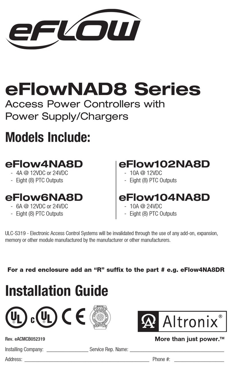 Altronix eFlowNAD8 Series User manual