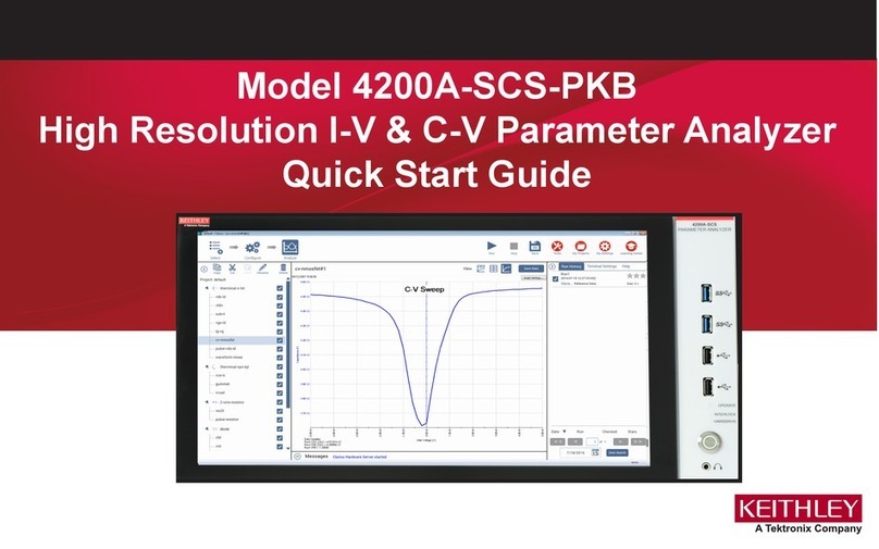Tektronix KEITHLEY 4200A-SCS-PKB User manual Tektronix KEITHLEY 4200A-SCS-PKB User manual