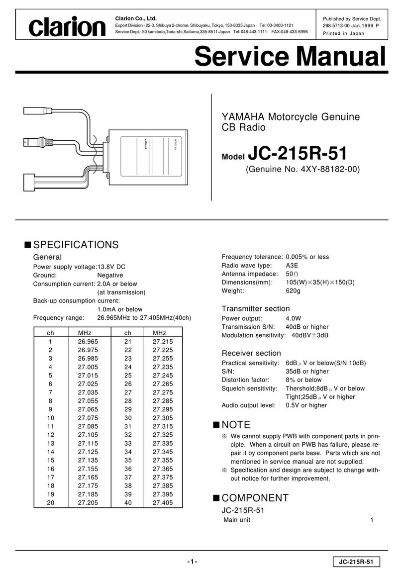 Clarion JC-215R-51 User manual