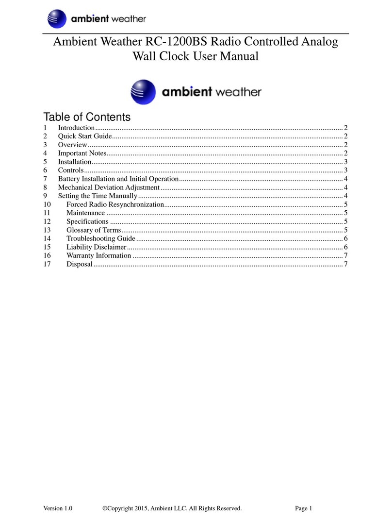 Ambient Weather RC-1200BS user manual Ambient Weather RC-1200BS user manual