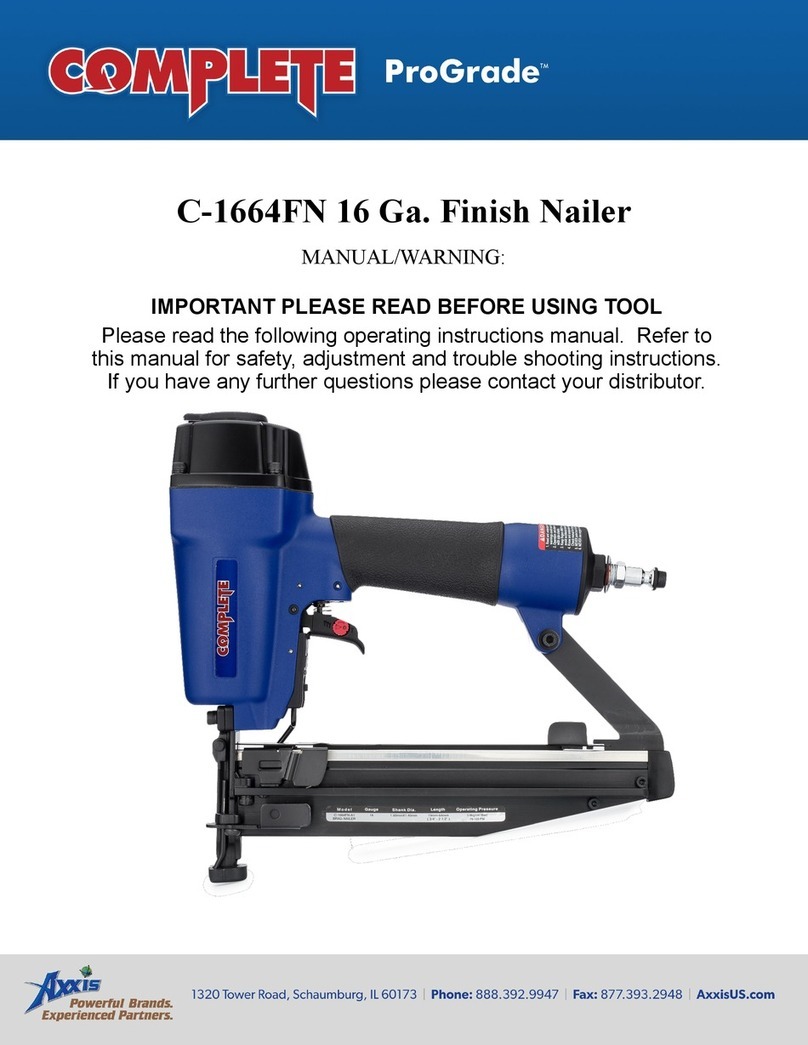 AXXIS COMPLETE ProGrade C-1664FN MANUAL/WARNING