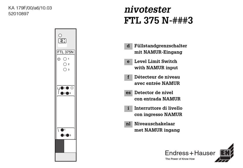 Endress+Hauser Nivotester FTL 375 N 3 Series manual Endress+Hauser Nivotester FTL 375 N 3 Series manual