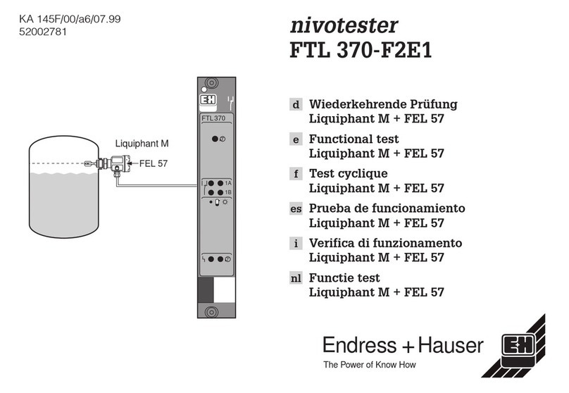 Endress+Hauser Nivotester FTL 370-F2E1 manual