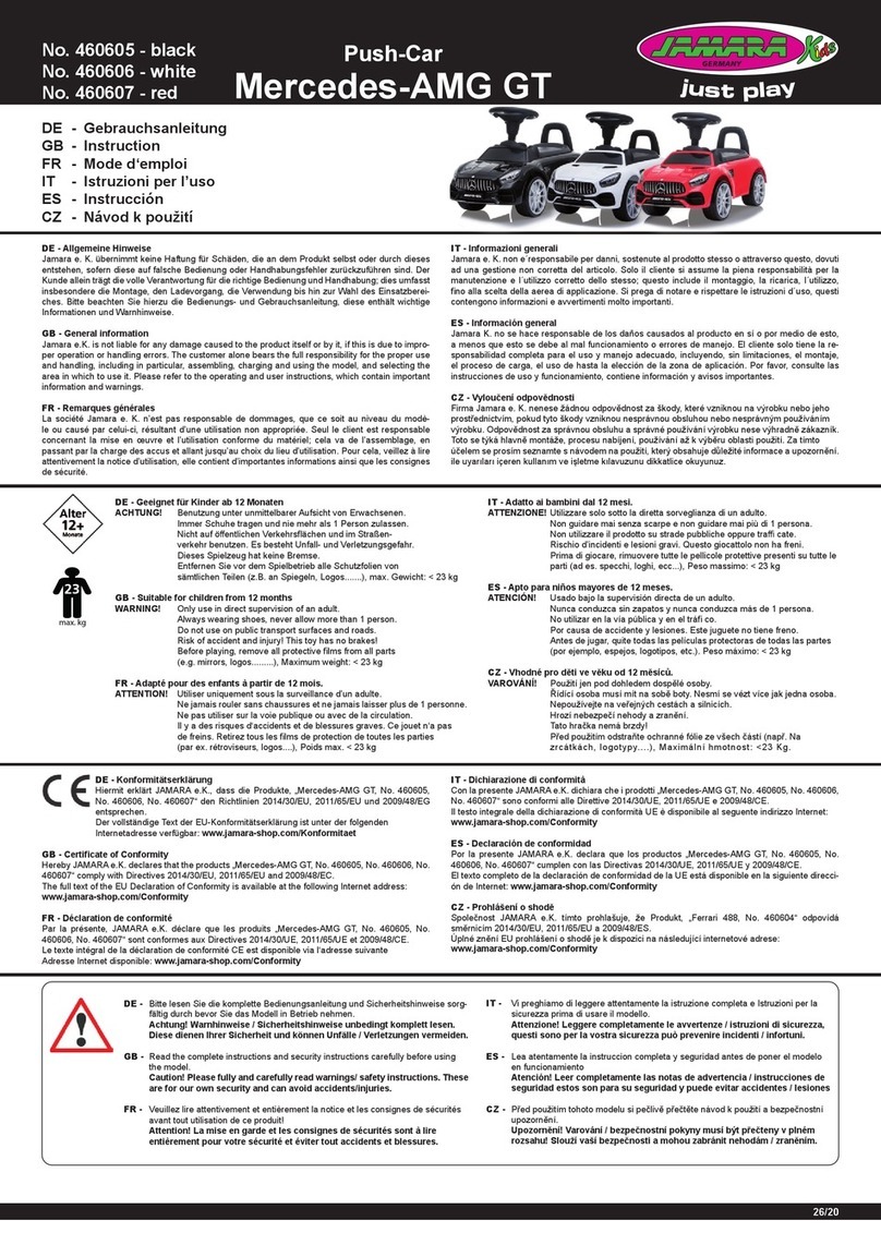 Jamara Mercedes-AMG GT User manual