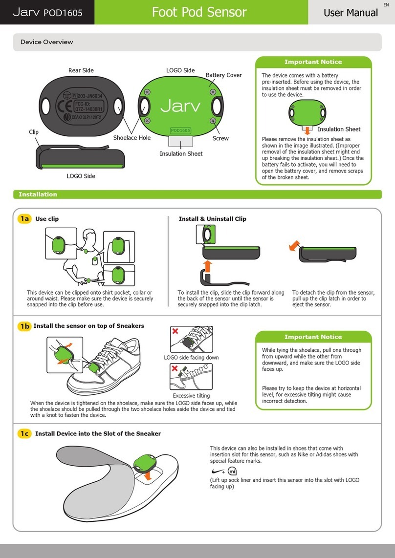 Jarv POD1605 user manual