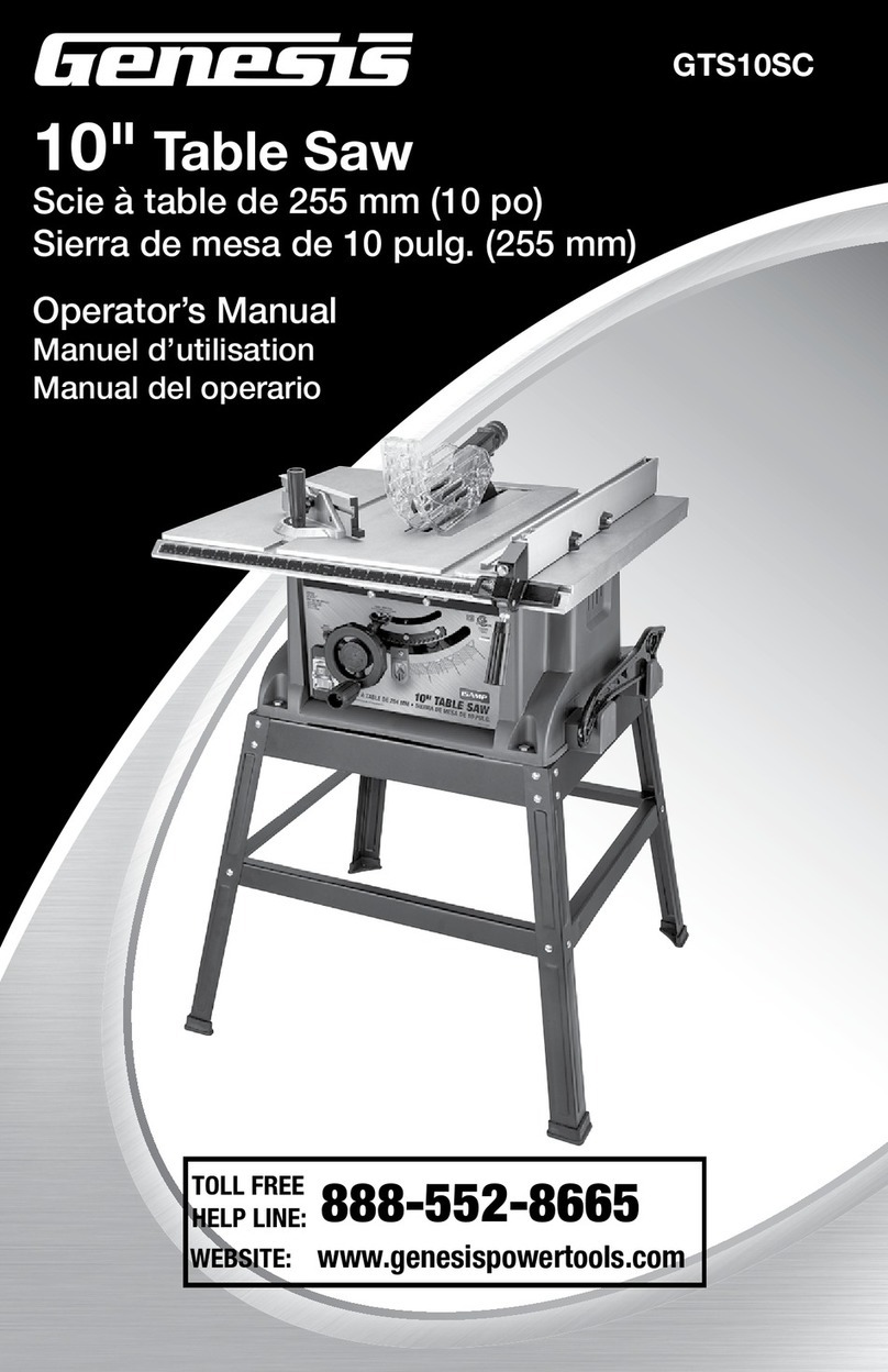 Genesis GTS10SC Operator's manual