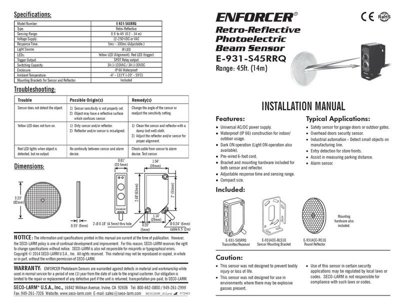 SECO-LARM ENFORCER E-931-S45RRQ User manual