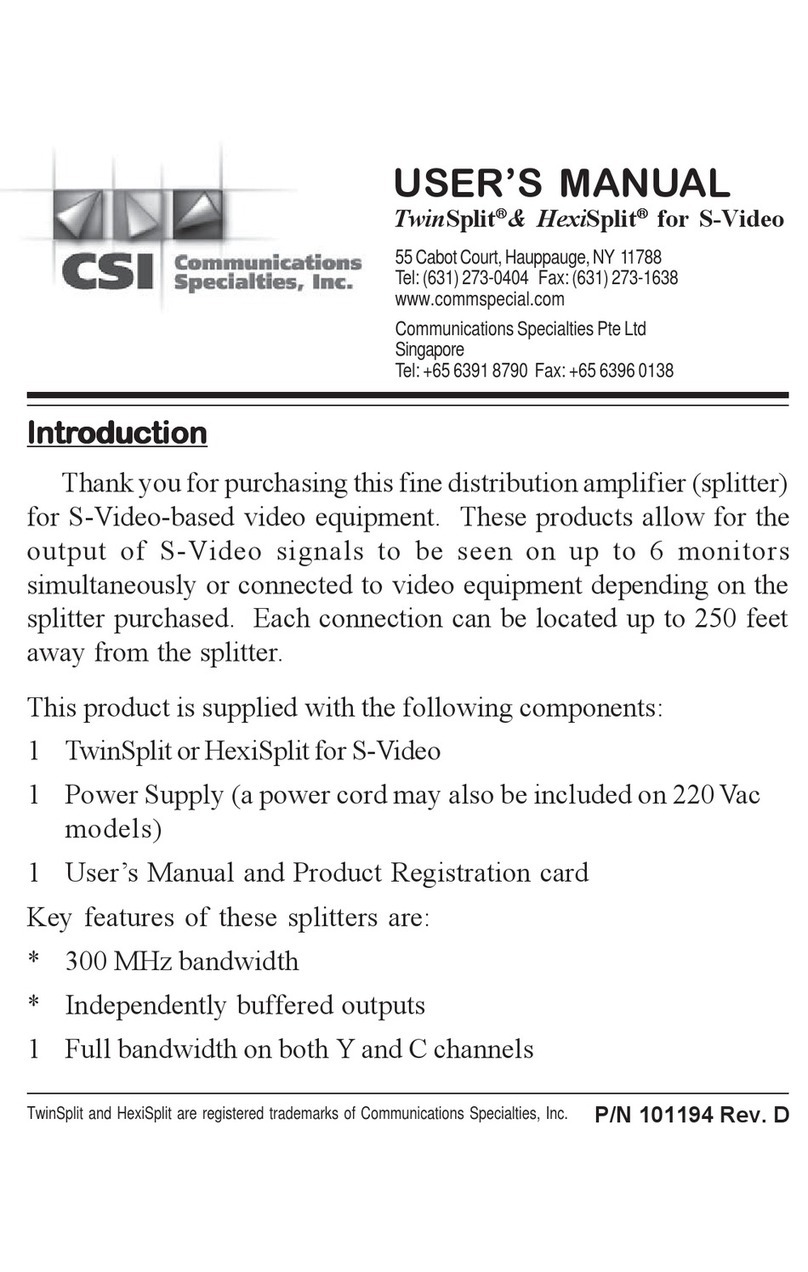 CSI TwinSplit user manual
