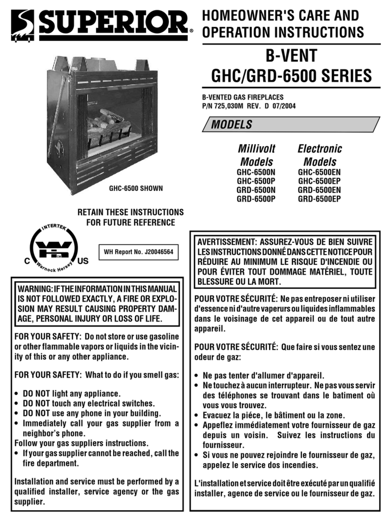 Superior GHC-6500 SERIES Homeowner's care and operation instructions