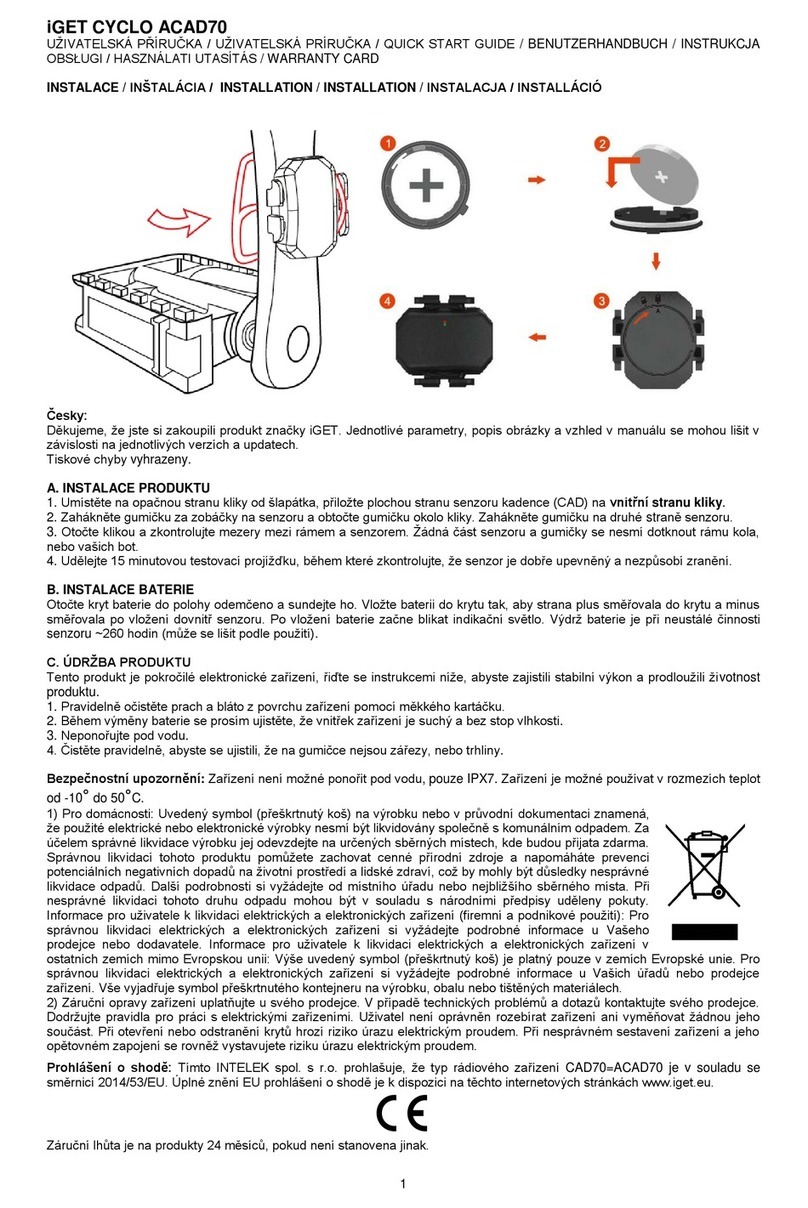 Iget CYCLO ACAD70 quick start guide