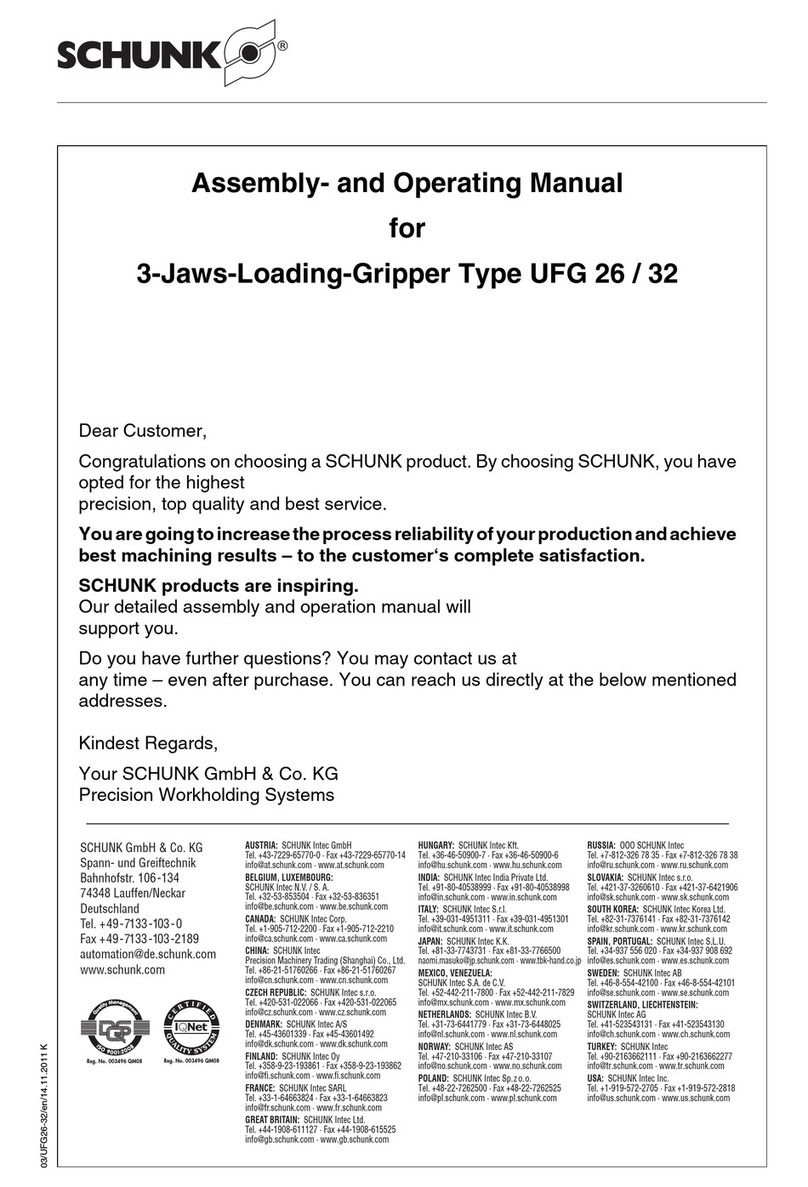 SCHUNK UFG 26 User instructions