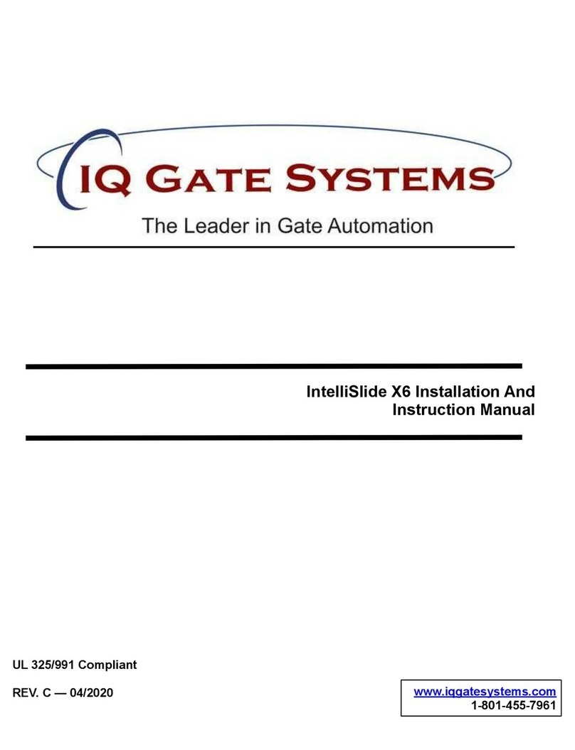 IQ Gate Systems IntelliSlide X6 Installation and instruction manual