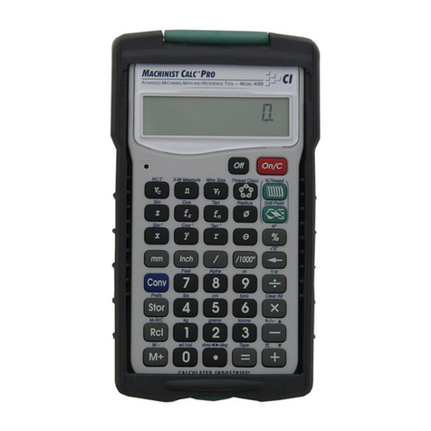 Calculated Industries MACHINIST CALC PRO User manual