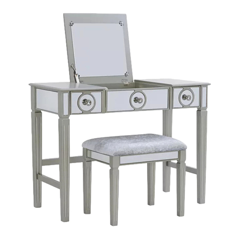 Linon 580454SIL01U Assembly instructions