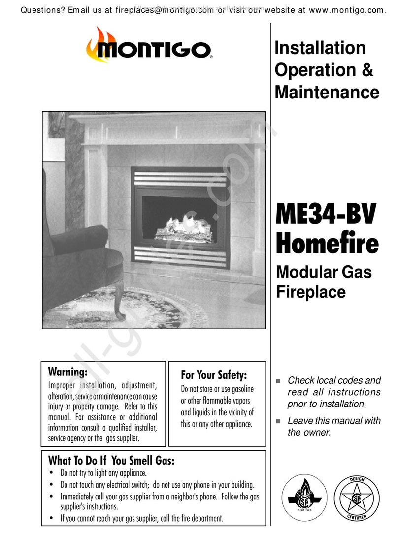 Montigo Homefire ME34-BV Owner's manual