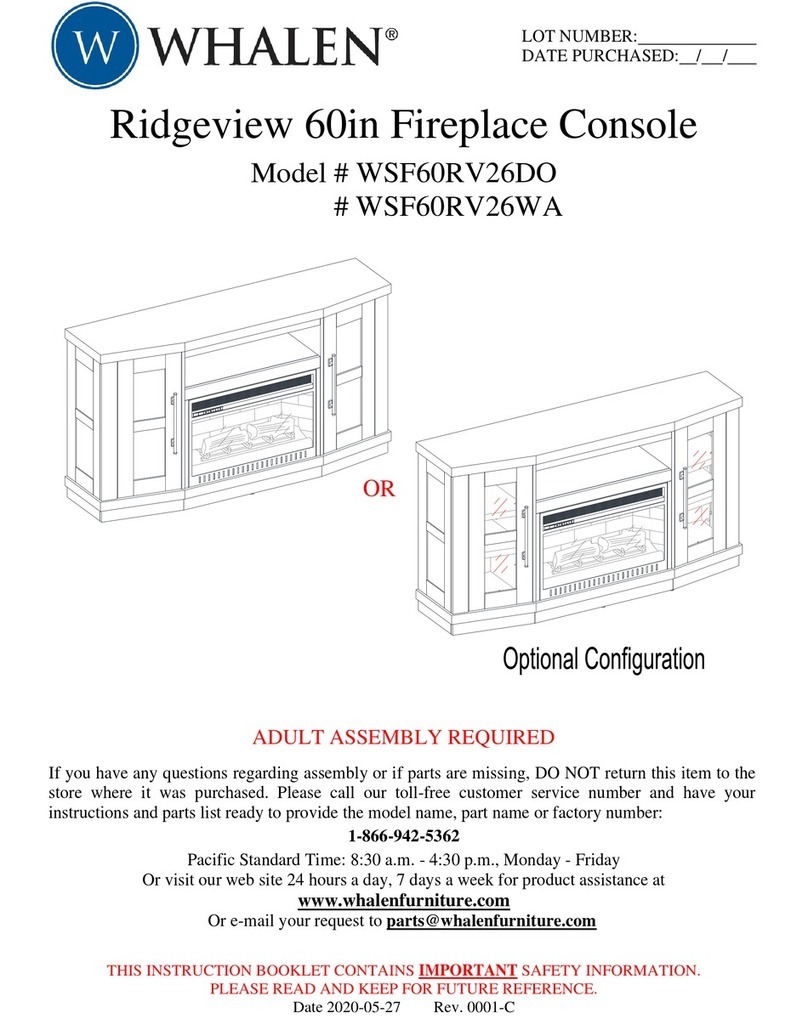 Whalen WSF60RV26DO User manual