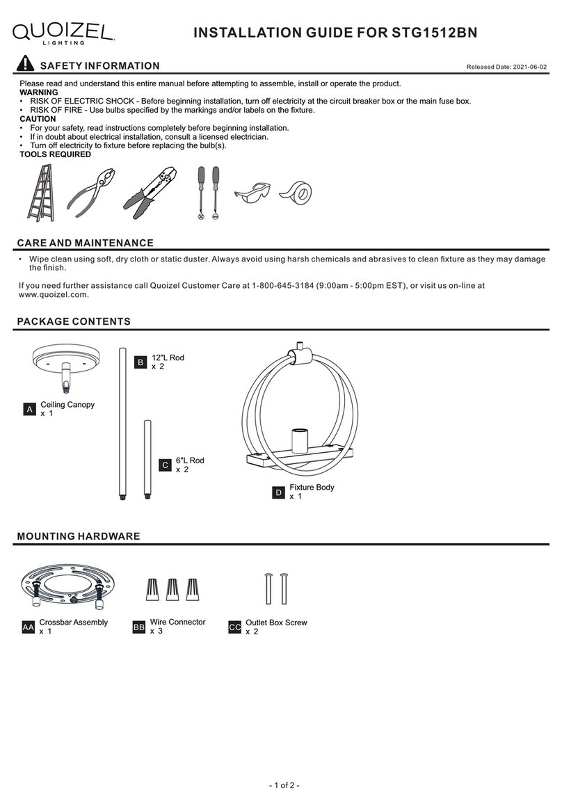 Quoizel STG1512BN User manual