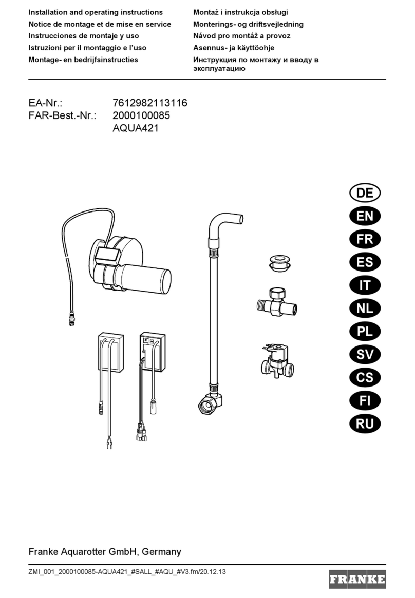 Franke AQUA421 User manual