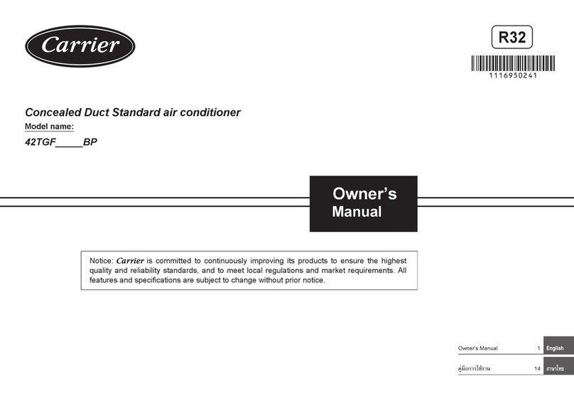 Carrier 42TGF BP Series owner's manual