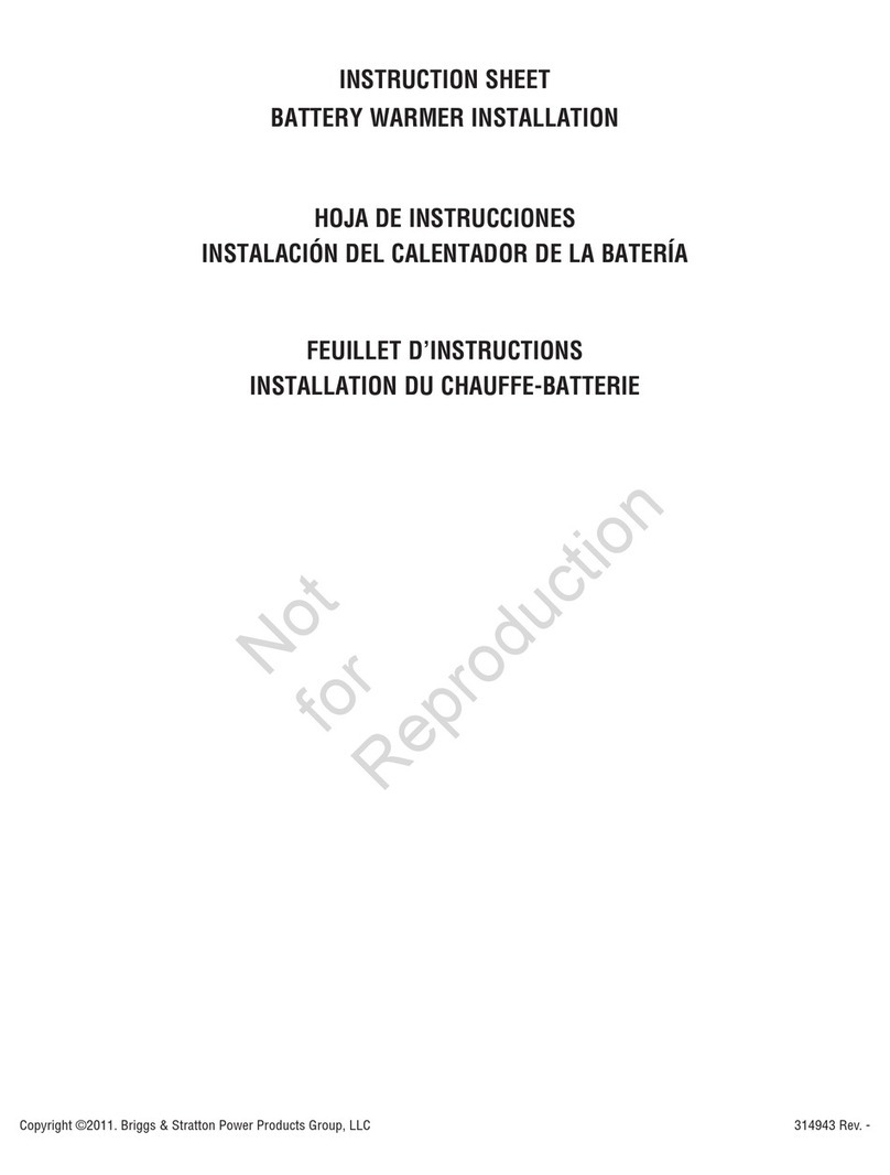 Briggs & Stratton 61820 instruction sheet