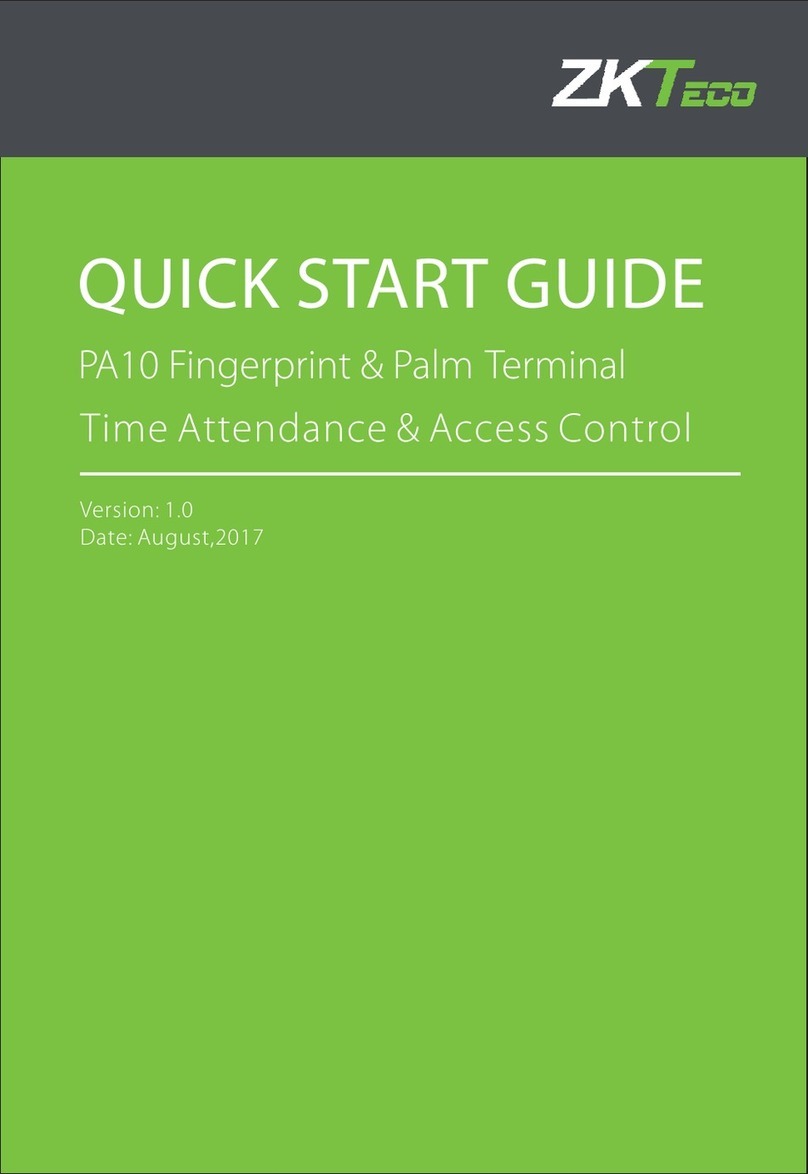 ZKTeco PA10 quick start guide