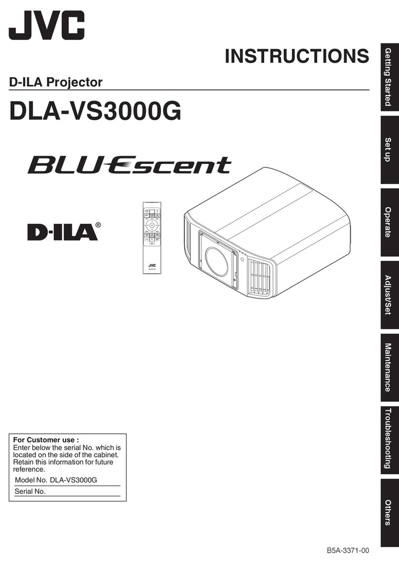 JVC BLU Escent DLA-VS3000G User manual JVC BLU Escent DLA-VS3000G User manual