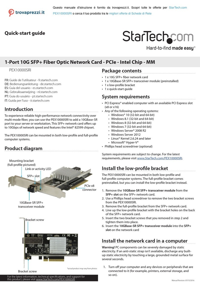 StarTech.com PEX10000SRI User manual