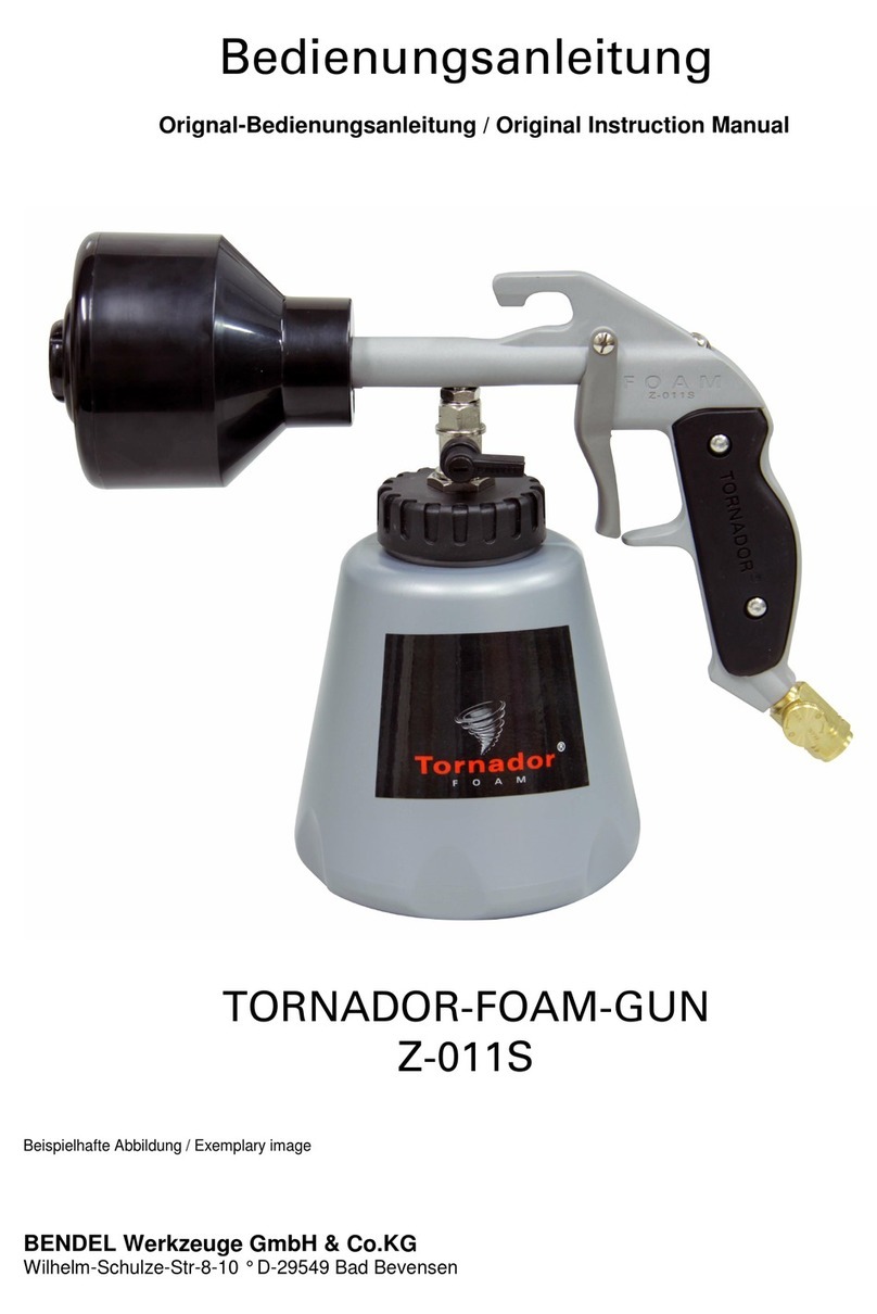 BENDEL TORNADOR FOAM Z-011S instruction manual