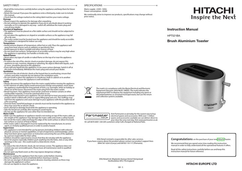 Hitachi HPT521BA instruction manual