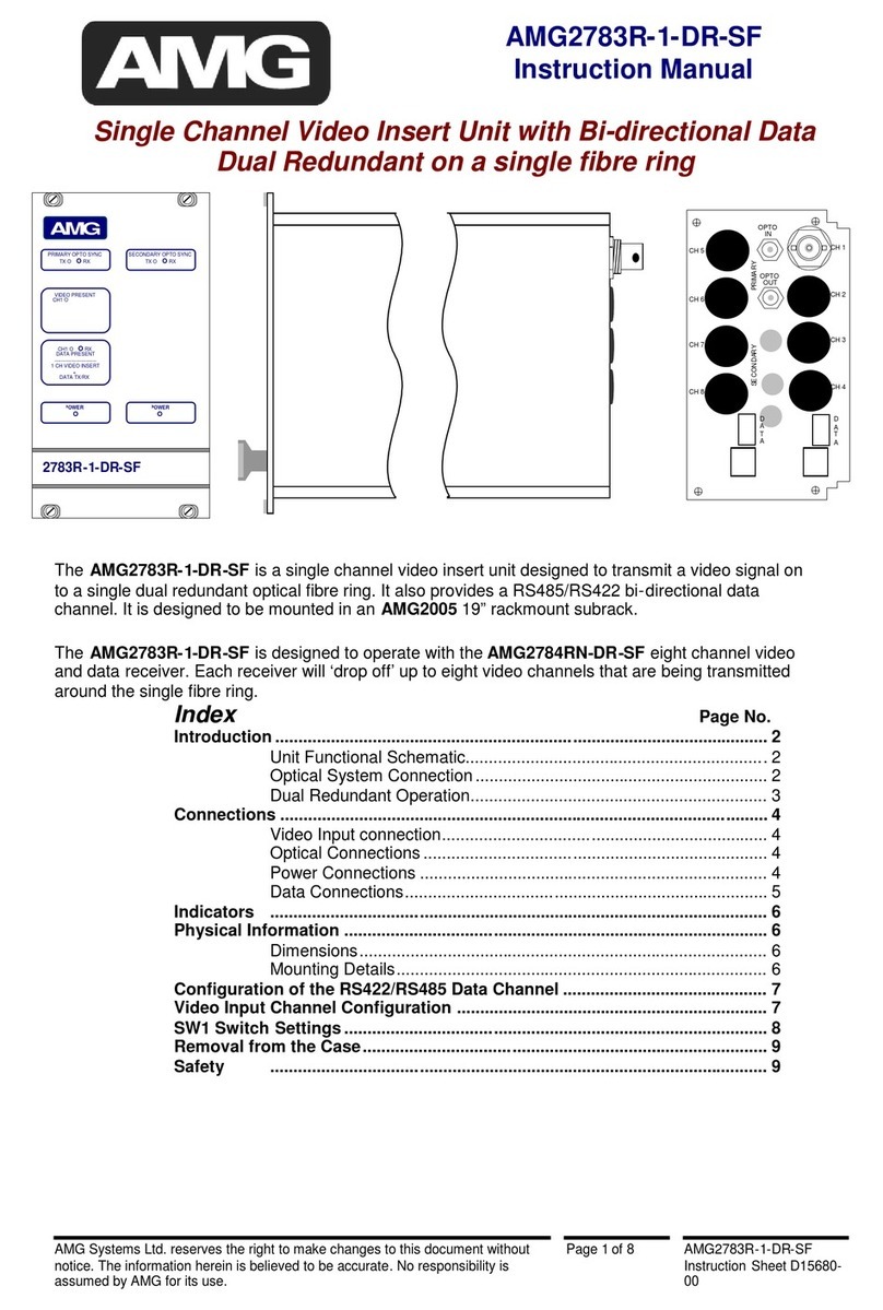 AMG Systems AMG2783R-1-DR-SF instruction manual