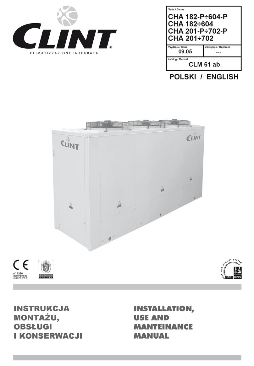 Clint CHA 182-P-604-P User manual Clint CHA 182-P-604-P User manual
