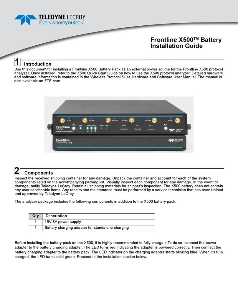 Teledyne Lecroy Frontline X500 installation guide