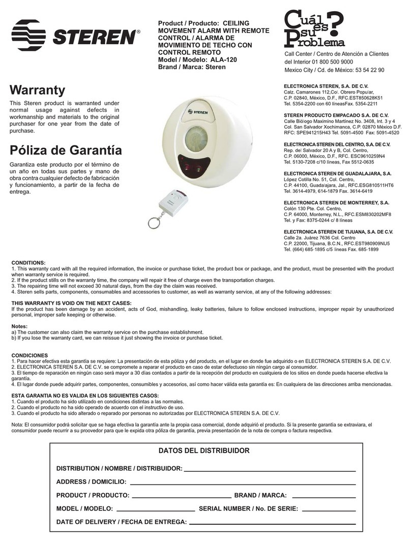 Steren ALA-120 instruction manual