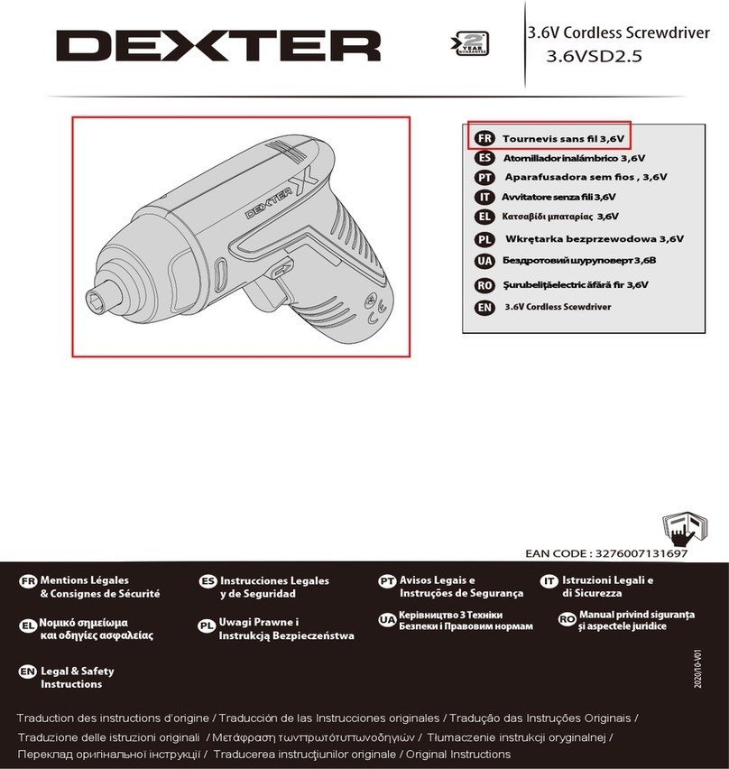 Dexter Laundry 3.6VSD2.5 User manual Dexter Laundry 3.6VSD2.5 User manual