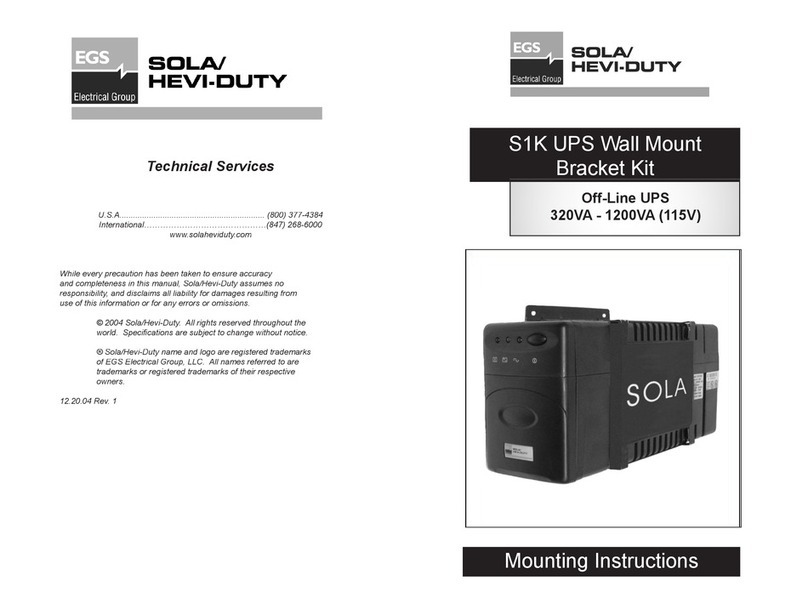 EGS Sola Hevi-Duty S1K Series Mounting instructions