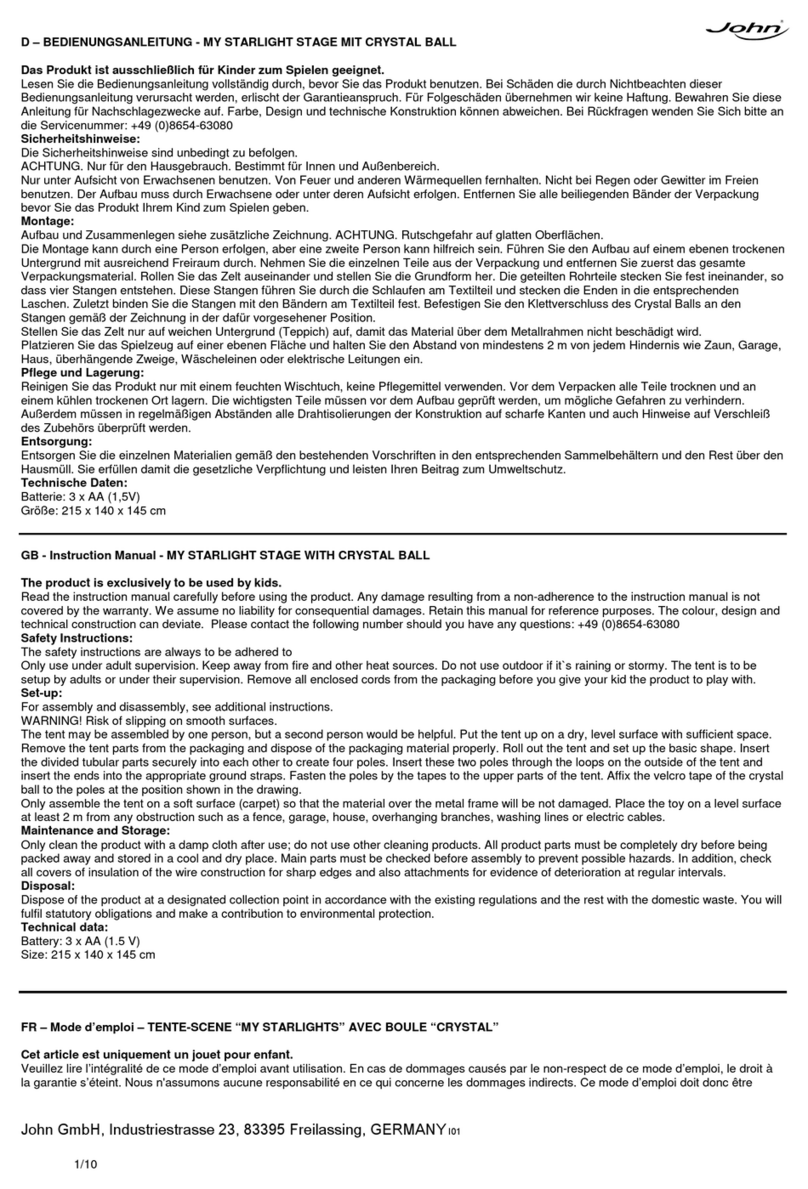 John MY STARLIGHT STAGE WITH CRYSTAL BALL instruction manual