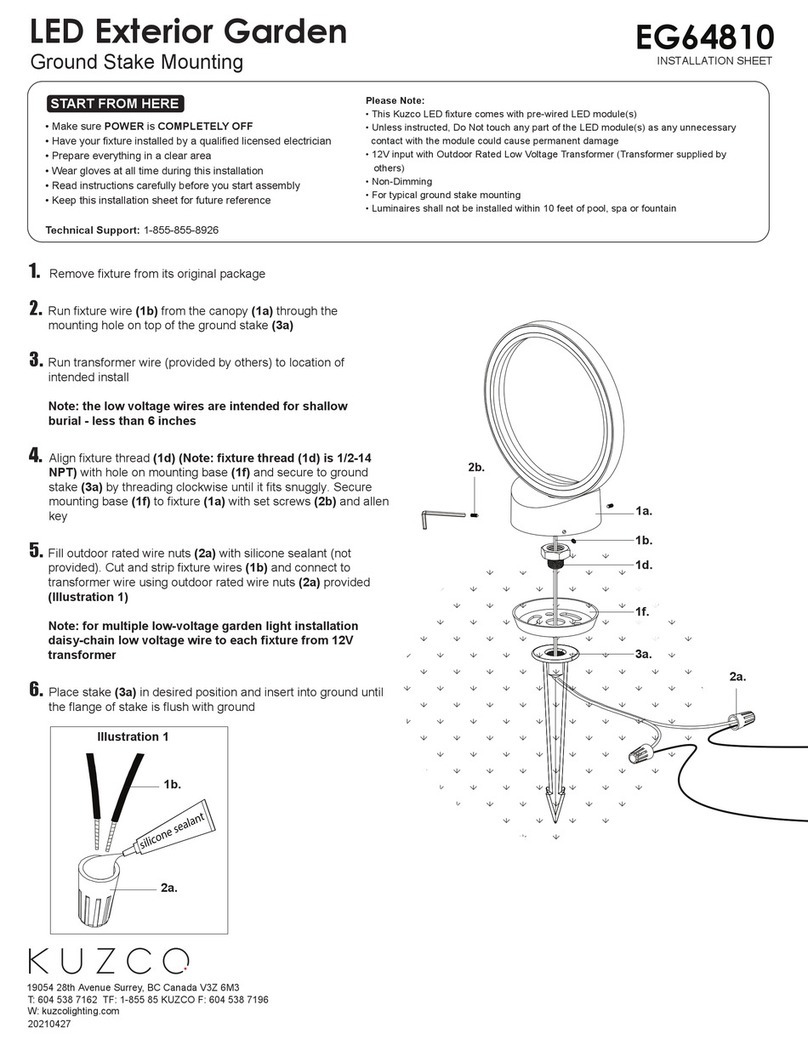 kuzco lighting EG64810 quick start guide