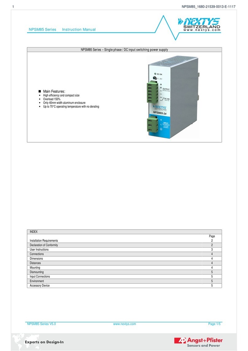 nextys NPSM85 Series instruction manual