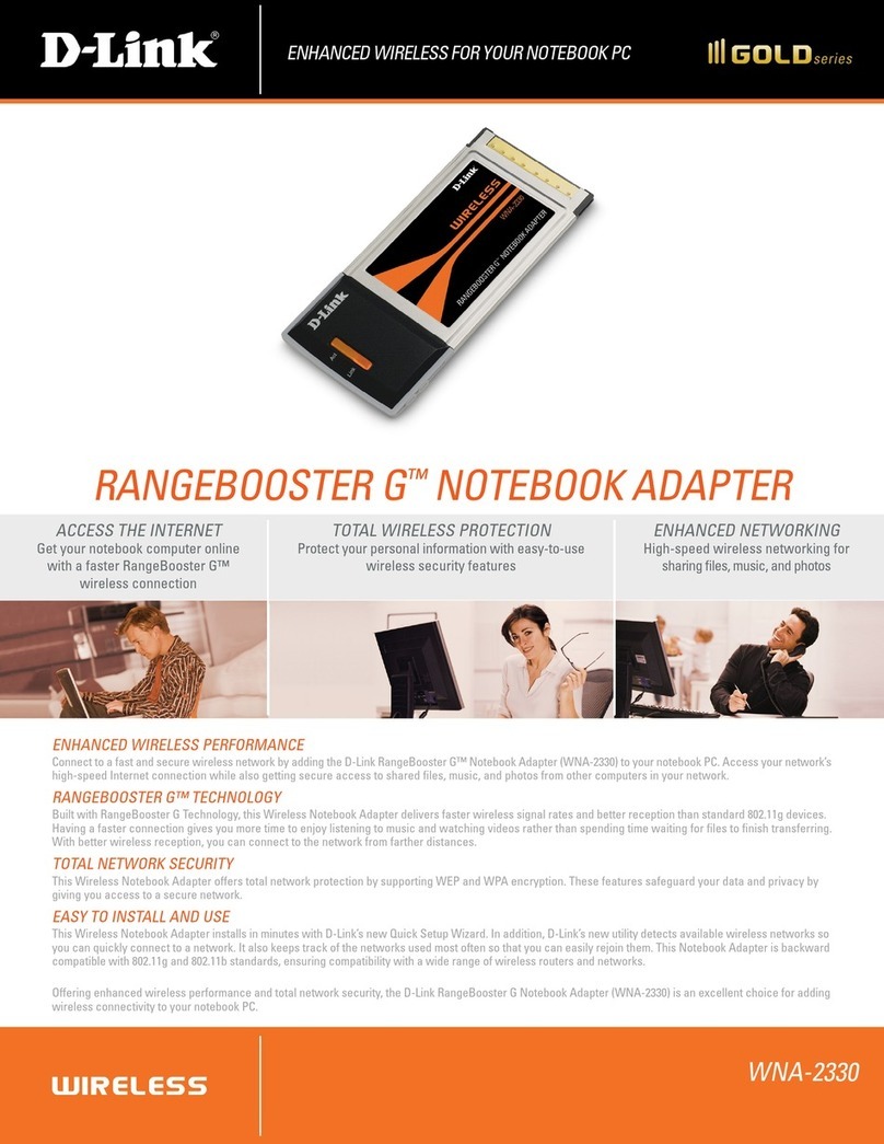 D-Link Rangebooster G WNA-2330 User manual D-Link Rangebooster G WNA-2330 User manual