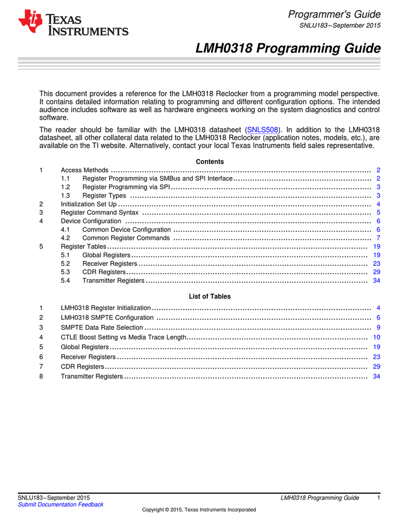 Texas Instruments LMH0318 Manual Texas Instruments LMH0318 Manual