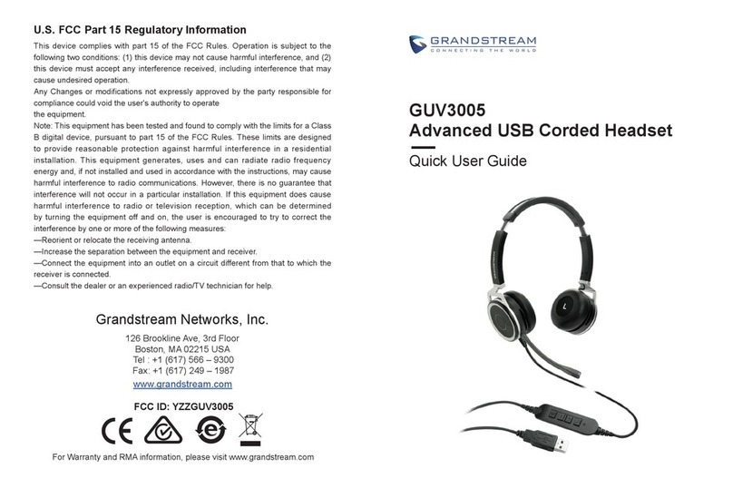 Grandstream Networks GUV3005 Quick user guide